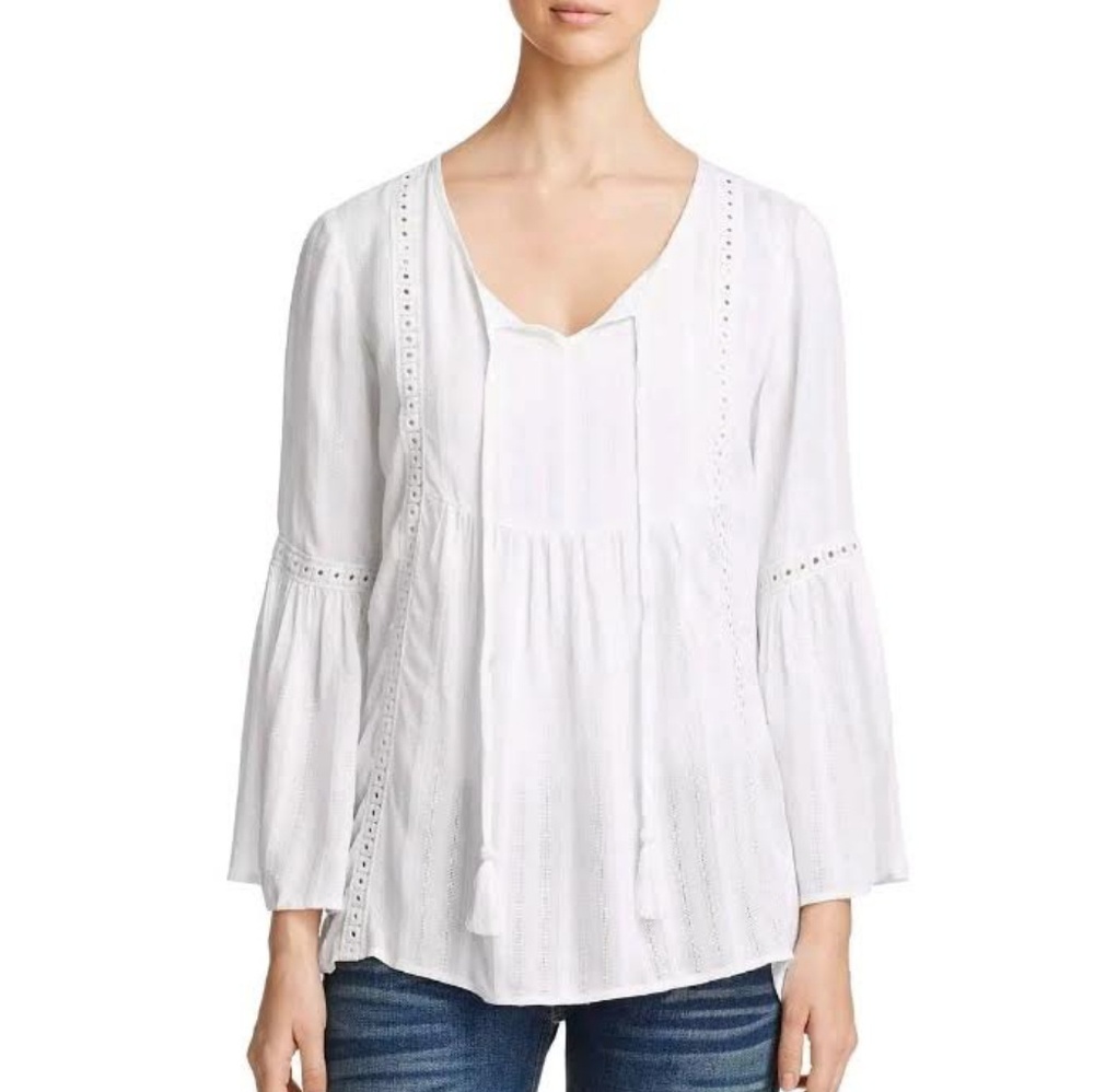 NWT AVEC white peasant top AUTHENTIC